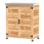Garden Cabinet Internal Shelf Workbench 79x43x92cm - Wood Color