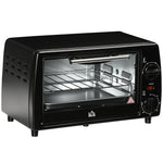 Mini Oven 10L 750W 60-Min Timer Electric Including Tray/Rack, Black