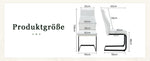 Dining Chairs Set of 2 with High Backrest and Diamond Pattern, White PU Leather and Metal