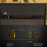 Electric Fireplace, Freestanding Flame Effect 1000/2000W, Gold