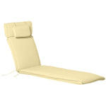 Lounger Cushion, Garden Lounger Upholstery, Polyester Cotton, Cream White