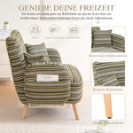 Modern Two-Seater Sofa with Comfortable Armrests and Storage Bag, Loop Fabric