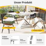 Extendable Dining Table 118-157cm Cross Legs